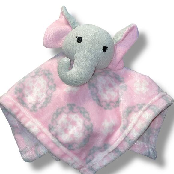 HB Lovey Elephant Security Blanket Plush Hudson Baby Stuffed Shower Nursery 14" - Picture 1 of 9